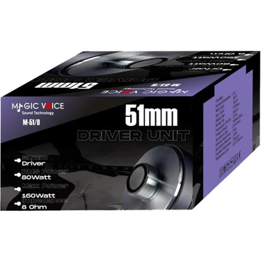 Magicvoice M-51 B 80W Rms 8 Ohm 51MM Profesyonel Hoparlör Fiyatı