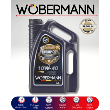 Wöbermann Premium 10W-40 Sentetik Motor Yağı 5 Litre - Soğuk Hava Başlangıcı ve Aktif