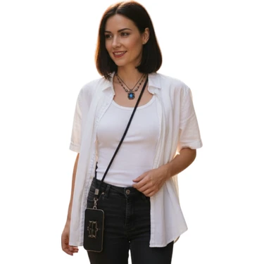 My Strape Siyah Paracord Telefon Askısı Crossbody ( Ayarlanabilir) Tüm Kılıflara