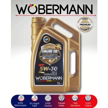 Wöbermann Premium 5W-30 Dpf Sentetik Motor Yağı 5 Litre - Üstün Koruma ve Yakıt