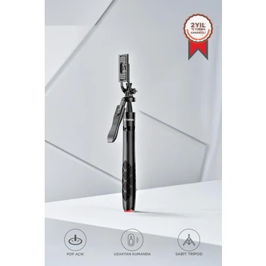 Torima Tripod Çok Amaçlı Kamera Telefon Tutucu 1.8M Selfie Çubuğu L17