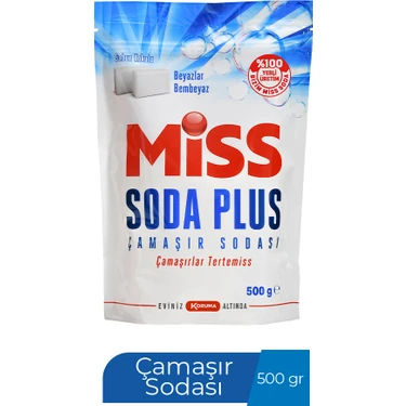 Soda Plus Miss  500 gr Toz Çamaşır Deterjanı 100 Yıkama Sabun Kokulu Beyazlar ve Renkliler