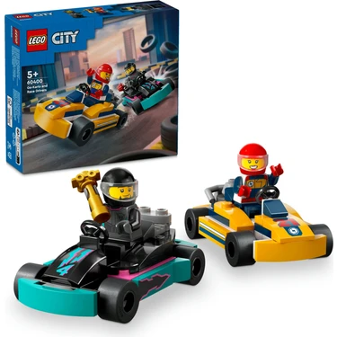 LEGO® City Go-Kartlar ve Yarış Sürücüleri 60400 - 5 Yaş & Üzeri Çocuklar için Yaratıcı Oyuncak