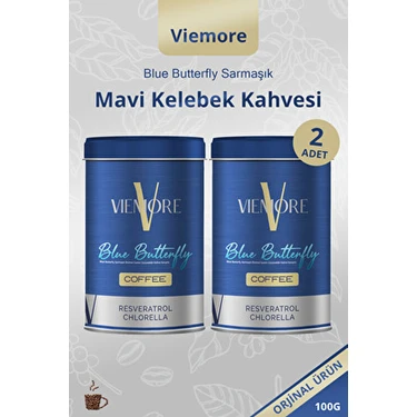 Viemore 2 Adet - Blue Butterfly Sarmaşık Ekstresi Içeren Kahve - Mavi Kelebek Kahvesi