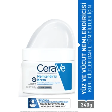 Cerave Nemlendirici Krem Kuru Ciltler Seramid ve Hyalüronik Asit İçerikli 340