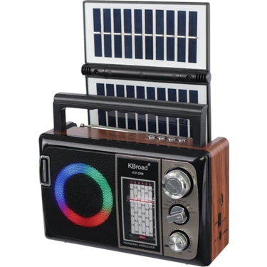 Blackbird Game Center Kbroad KTF-2208 Nostalji Solar Enerjili Güneş Panelli Fm Radyo Şarj