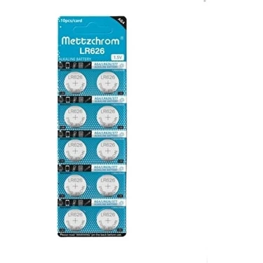 Mettzchrom Kol Saat Pili 377A LR626 Ag4 1.5V 10'lu Yedek Pil Seti Ekonomik