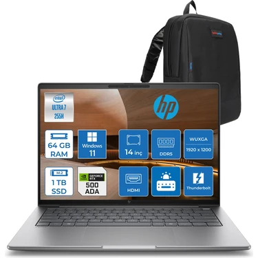 Hp Zbook 8 G1I Ultra 7 255H 64GB Ddr5 1tb SSD 4GB/RTXA500 Fiyatı