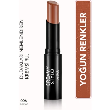 Flormar Creamy Stylo Yarı Parlak Bitişli Kremsi Ruj (06 Chestnut)