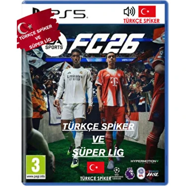 Ps5 Fc 26 Süper Lig Türkçe Spiker Standart Sürüm Bandrollü ve Güvenlik Şeritli Orijinal Oyun