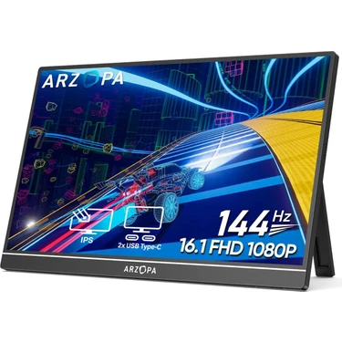 ARZOPA Z1FC 16.1 inç 144Hz Full HD IPS Type-C Taşınabilir
