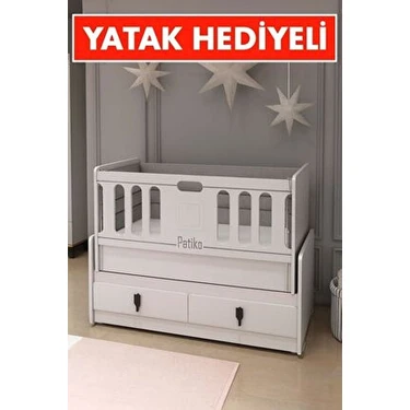 Banana Baby Yatak Hediyeli Mars Asansörlü 60*120 Anneyanı Sallanır Sabitlenir Iki Çekmeceli
