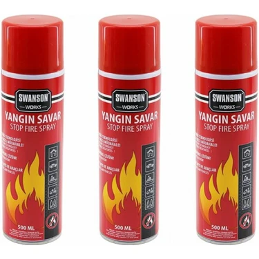 MiraLive 3 Adet Yangın Söndürücü - Yangın Savar Sprey 500ML + 500 ml + 500 ml  Ev - Ofis - Oto Araç