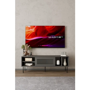 Furnitt Home Umay Panjur Kapaklı Gri Tv Ünitesi 120