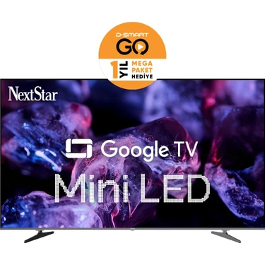 Nextstar YE-85IDWG11 85'' 216 Ekran Uydu Alıcılı 4K Ultra HD Google MiniLED