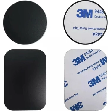 Teknofone 2 Adet Metal Plaka Etiket Disk Demir Sac Mıknatıs Için Cep Telefonu Tutucu Manyetik Araç