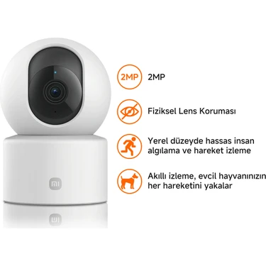 Xiaomi Smart Camera C201 1080P Full HD Akıllı Güvenlik Kamerası Fiziksel Lens Koruması