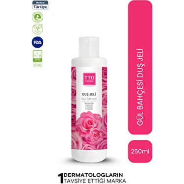 TTO Clinic Duş Jeli Gül Tazeliği Aromaterapi Etkisiyle 250 ml Cilt Bakımı