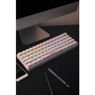 TWOTECH Rgb Beyaz Mekanik Oyun Klavyesi Red Switch - Oyuncu Klavyesi, Rgb