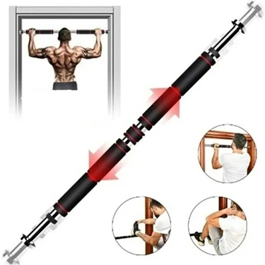 Hepitop Barfiks Demiri Kapı Barı Koridor 60-100CM Koridor Barfiksi Barfix Spor Aleti Demiri Barfiks