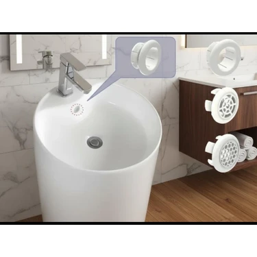 Motiva Lavabo Taşma Deliği Kapağı – Şık Görünüm, Pratik Tasarım (2'li