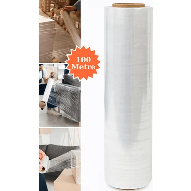 Plas+Plus El Tipi Mobilya Eşya Koli Palet Paket Taşıma Taşınma Sarma Koruma Streç Film 50 cm x 100