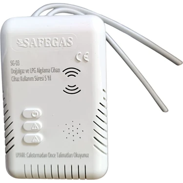 Seray Safegas 12-24VDC Doğalgaz-Lpg Alarm Dedektörü