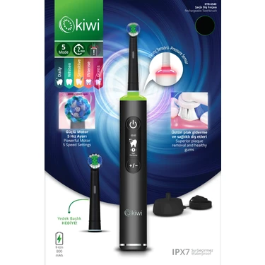 Kiwi KTB-6540 Şarjlı Diş Fırçası | 5 Farklı Mod & LCD Ekran
