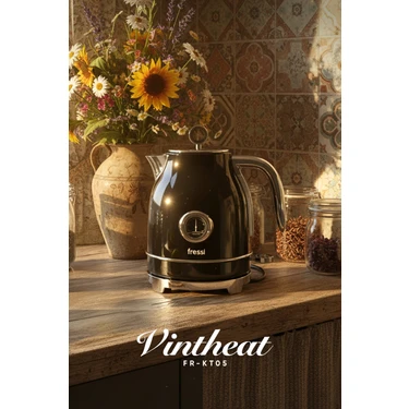 Isı Göstergeli Retro Kettle Su Isıtıcısı 1,7 Litre FR-KT05