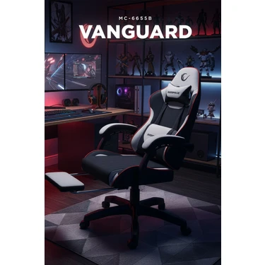 Rampage MC-6655B Vanguard Siyah/Gri Oyuncu Koltuğu Kumaş Kaplama ile Ayarlanabilir Oturak