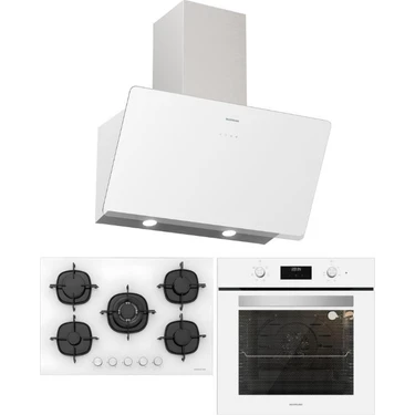 Silverline Beyaz Ankastre Set (CS5801E7W01 OCAK/S2-BO6502W02 FIRIN/3457 Soho