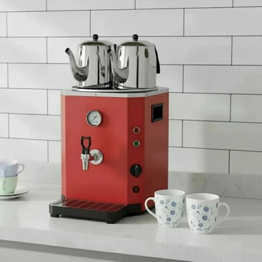 Mutline 2 Demlikli Elektrikli Jumbo Çay Makinesi Otomatı Semaver Çay Ocağı 23 Litre - 2 Adet Demlik