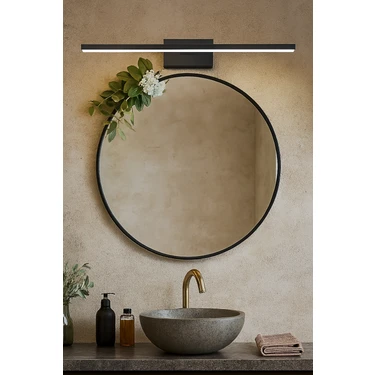 Mikro Aydınlatma Samsung Ledli Dekoratif Banyo Duvar Ayna Tablo Aplik Aydınlatma 50CM Siyahkasa