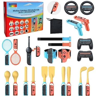 Cosmostech N.switch Sports 24’ü 1 Arada Aksesuar Kiti – Joy-Con 2 Uyumlu Aile Parti Seti, Switch 2