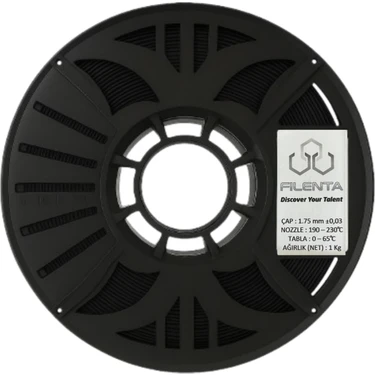 Filenta Siyah PLA Premium Filament 1.75MM 1