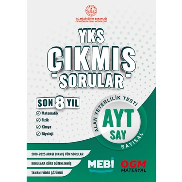 Yks- Ayt Çıkmış Sorular Sayısal Son 8 Yıl 2018-2025