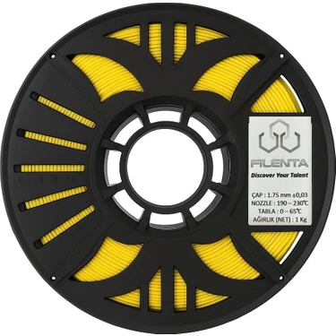 Filenta Sarı Pla Premium Filament 1.75MM