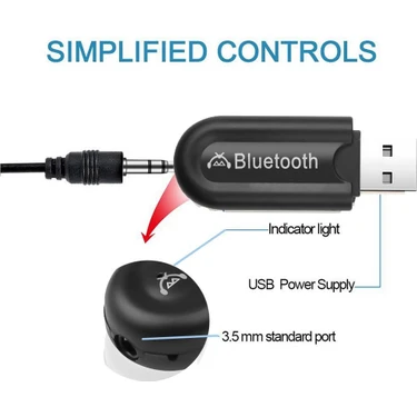 Apera HJX-001 Araba USB Bluetooth 5 Adaptörü Ses Müzik Alıcı Fiyatı