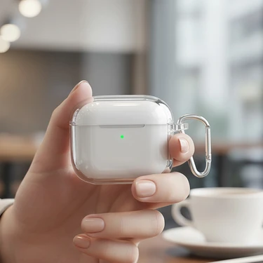Caseonn Huawei Freeclip 2 Kılıf Askı Aparatlı Transparan Silikon