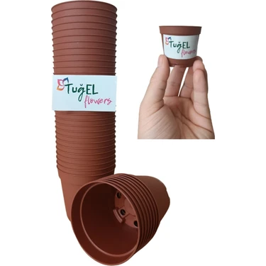 Tuğel Flowers 20 Adet Kaktüs&sukulent Üretim Saksısı (Mini Boy-5.5