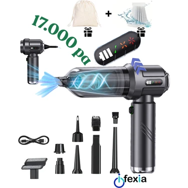 ifexia CY_109 Yeni Nesil Dijital Göstergeli 17.000PA Vakum ve Üflemeli Mini Araç ve Genel Kullanım