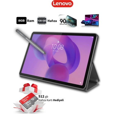 Lenovo 8gb Ram 128GB  Hafıza TABLET+KALEM+KILIF+512GB Hafıza Kartı 2560 x 1600 Piksel Çözünürlükle