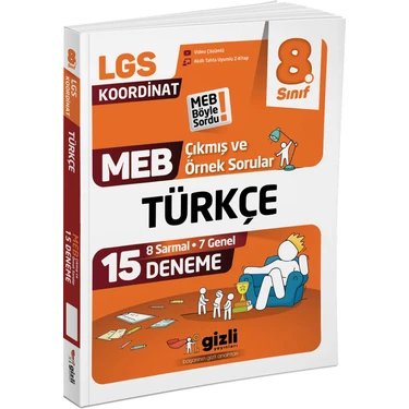 Gizli Yayınları Lgs Meb Çıkmış ve Örnek Sorular Türkçe 15'li Kitabı