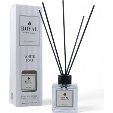 Royal Mum   Beyaz Sabun - White Soap - 100 ml Çubuklu Oda Ve Ortam