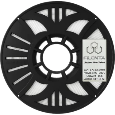 Filenta Beyaz Premium Pla Filament 1.75MM