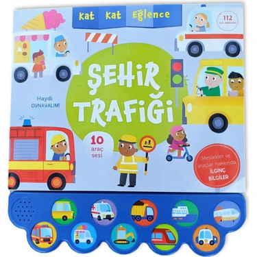 Akademi Çocuk Kat Kat Eğlence Şehir Trafiği (Sesli Kitap 10 Farklı Araç Sesi + Dev
