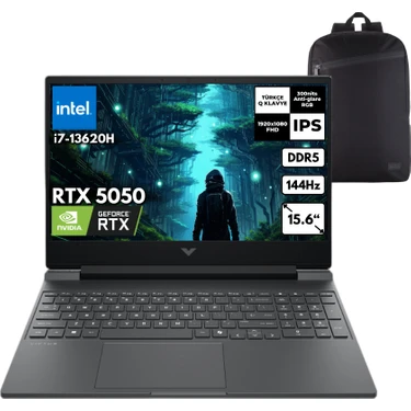 Hp Victus 15-FA2036NT I7-13620H 32-Gbddr5 1 Tbssd RTX5050 (8gb-Gddr7) 15.6" Fhd Windows 11 Pro +