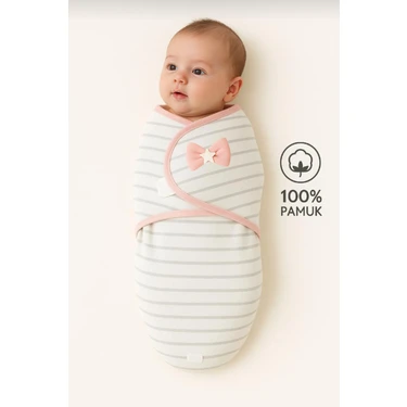 Mimocan 0- 4 Ay Bebek Için Pamuk Kundak, Cırt Cırtlı, Yumuşak Penye Kumaş, Nefes Alan
