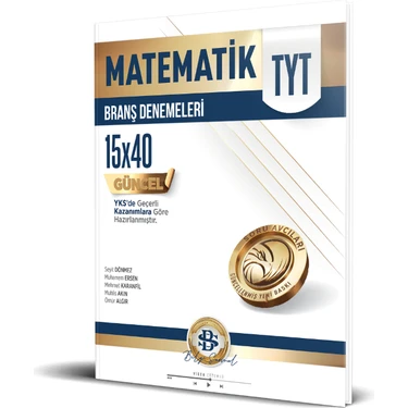 Bilgi Sarmal Yayınları TYT Matematik 15 x 40 Branş Denemeleri