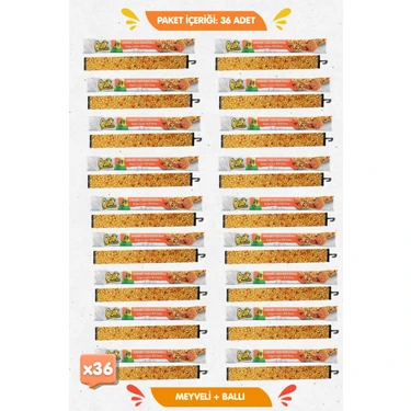 Quik 36LI Set - Premium Muhabbet Krakeri 18 Ballı + 18 Meyveli 36LI